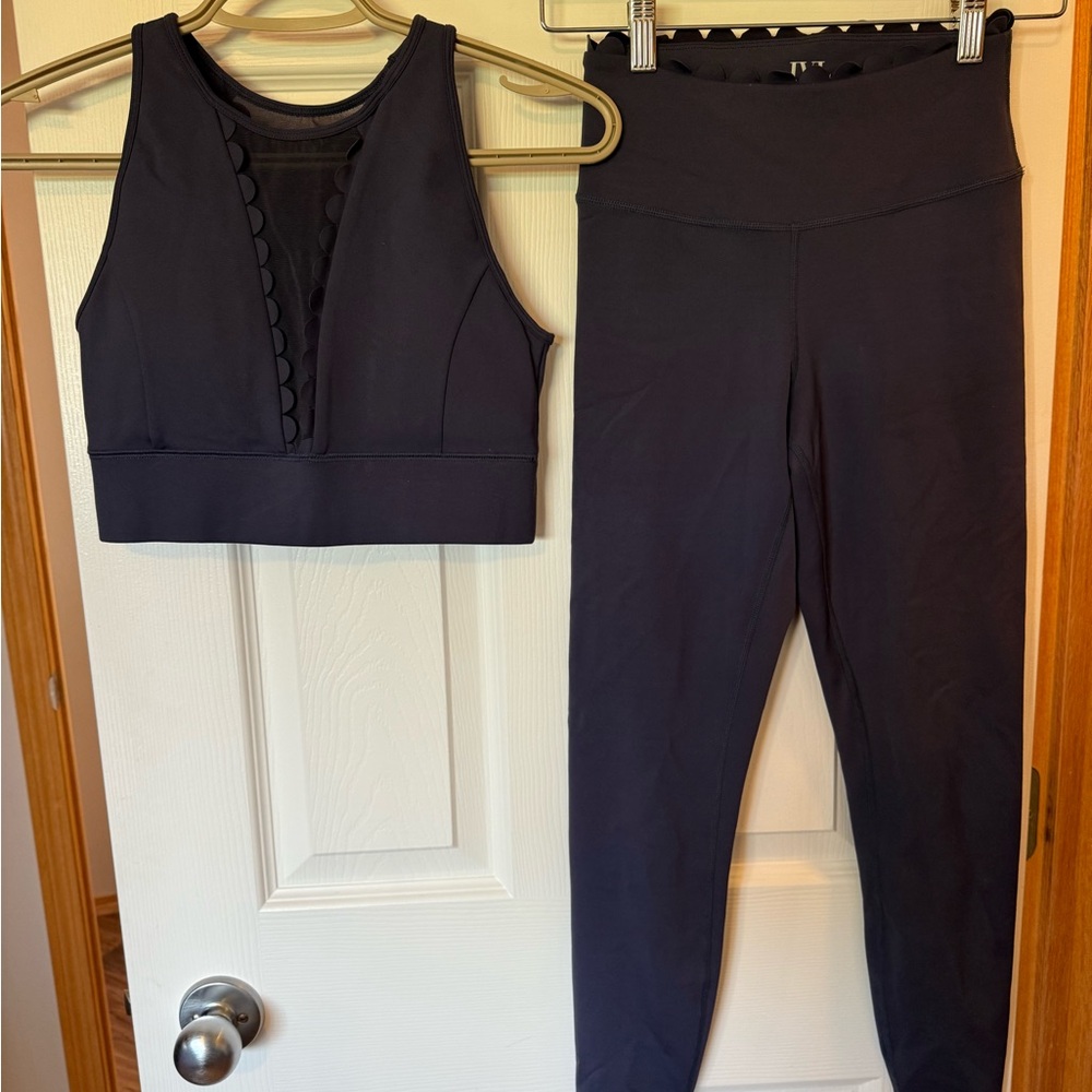 Sleek Black Leggings and Top Set